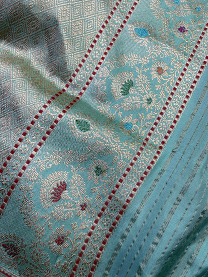 LILAC PINK SILK PURE HANDLOOM  BANARASI SAREE