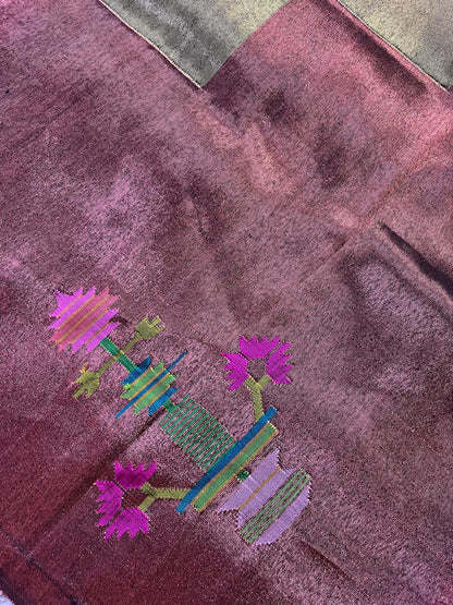 RADIANT GREEN TISSUE SILK PURE HANDLOOM PAITHANI SAREE