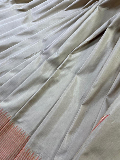 BEIGE SILK PURE HANDLOOM PAITHANI SAREE