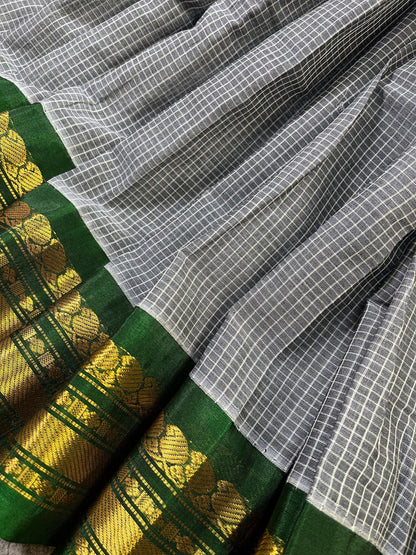 GREU COTTON PURE HANDLOOM GADWAL SAREE