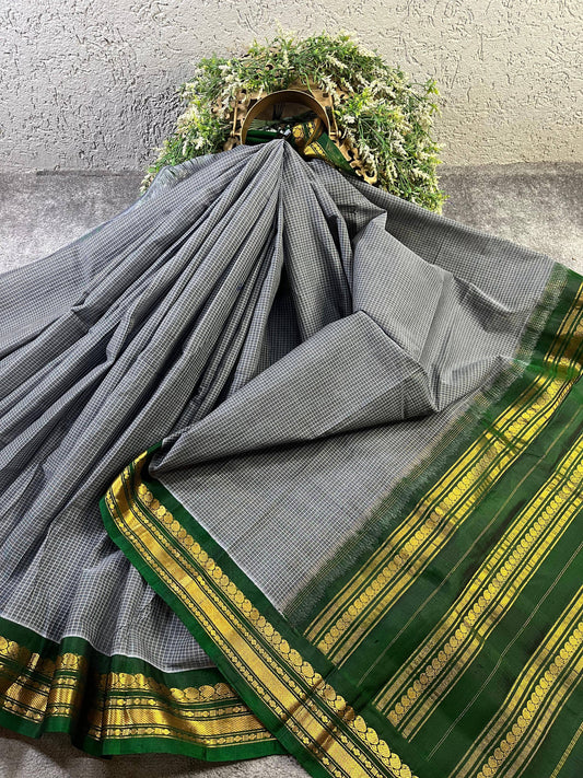 GREU COTTON PURE HANDLOOM GADWAL SAREE