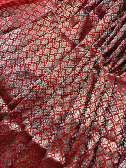 RED SILK PURE HANDLOOM BANARASI SAREE