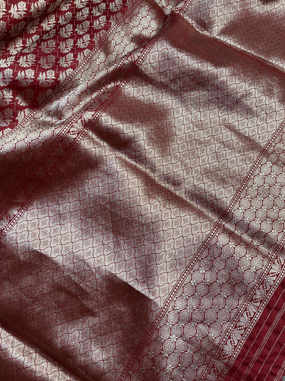 RED SILK PURE HANDLOOM BANARASI SAREE