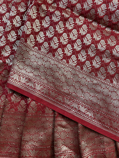 RED SILK PURE HANDLOOM BANARASI SAREE