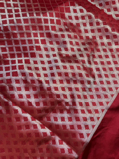 RED SILK PURE HANDLOOM BANARASI SAREE