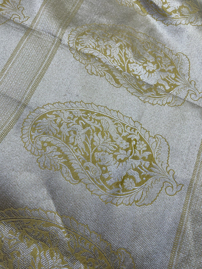 YELLOW SILK PURE HANDLOOM BANARASI SAREE