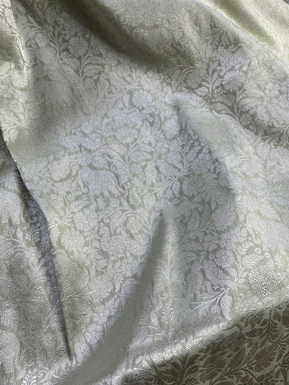 PISTA GREEN SILK PURE HANDLOOM BANARASI SAREE