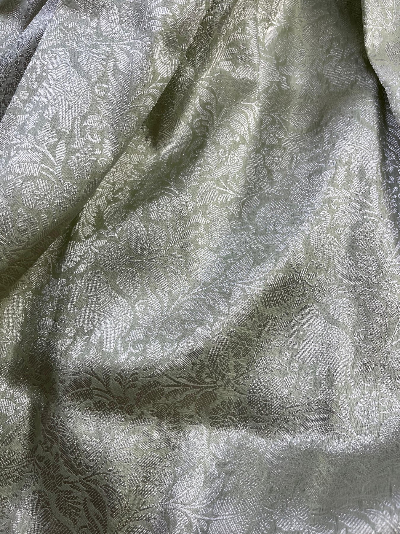 PISTA GREEN SILK PURE HANDLOOM BANARASI SAREE