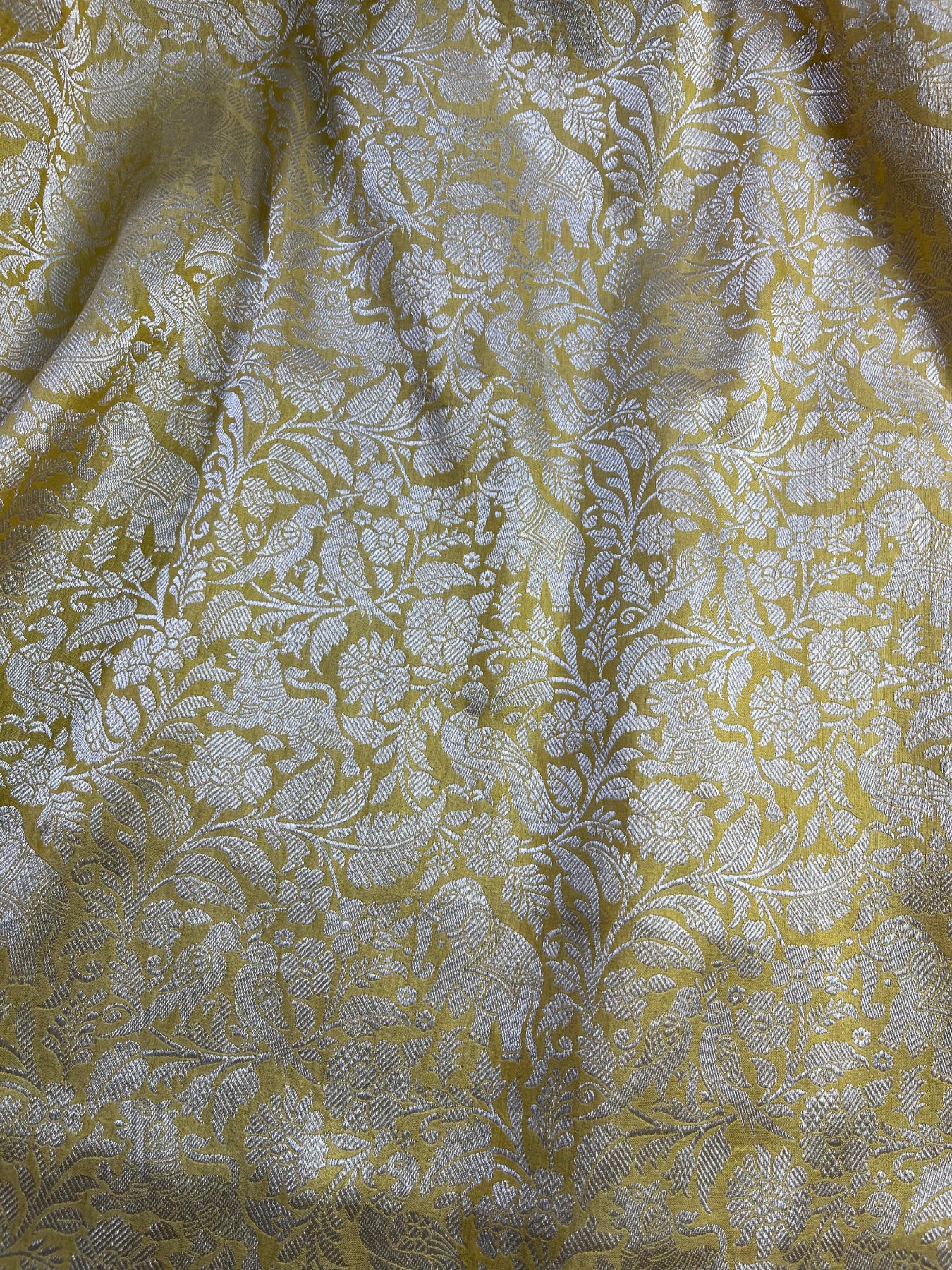 YELLOW SILK PURE HANDLOOM BANARASI SAREE
