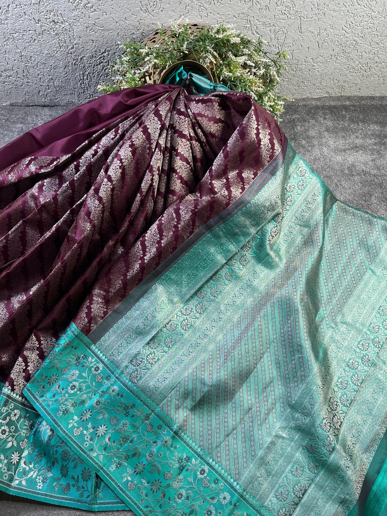 MAROON SILK PURE HANDLOOM KANJIVARAM SAREE