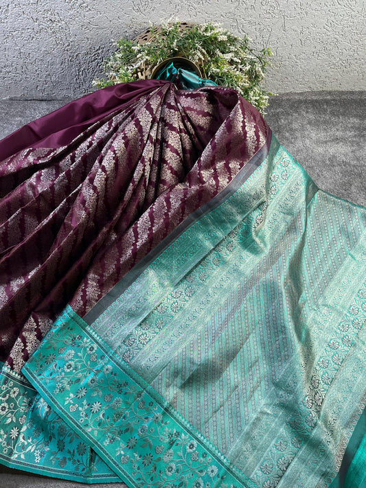 MAROON SILK PURE HANDLOOM KANJIVARAM SAREE