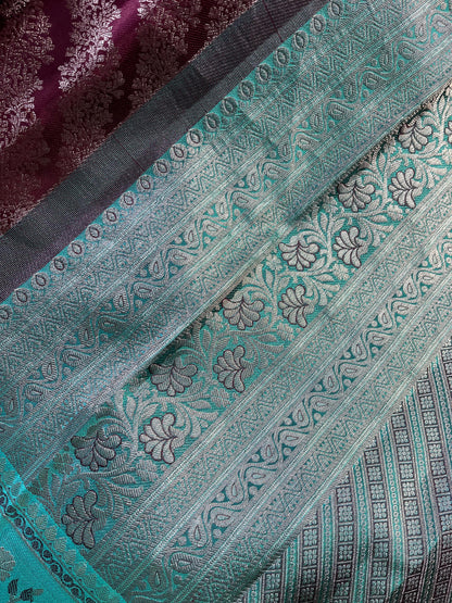 MAROON SILK PURE HANDLOOM KANJIVARAM SAREE