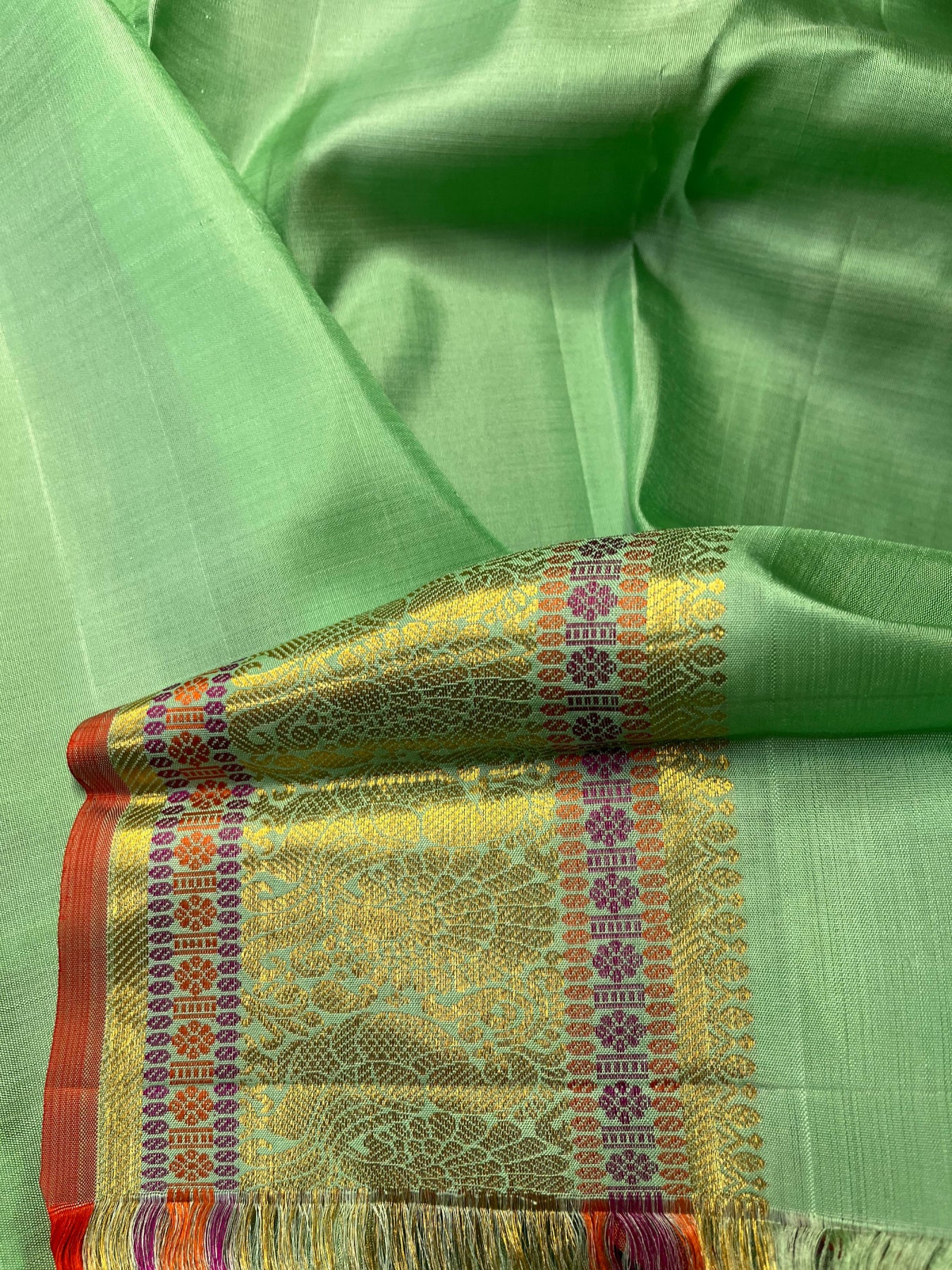 BLUE SILK PURE HANDLOOM KANJIVARAM SAREE