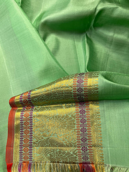 BLUE SILK PURE HANDLOOM KANJIVARAM SAREE