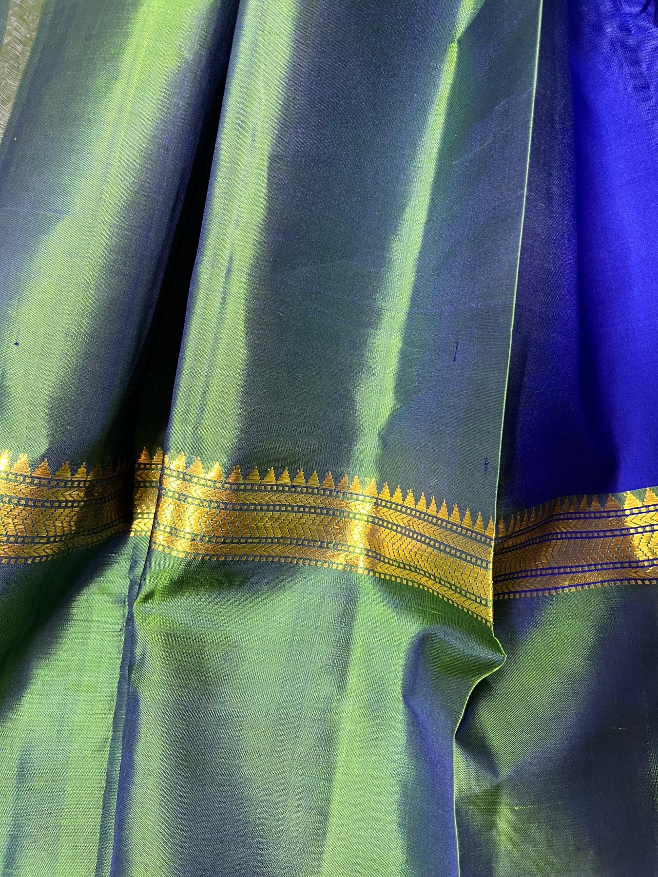 ROYAL BLUE MUBAGGAM SILK PURE HANDLOOM KANJIVARAM SAREE