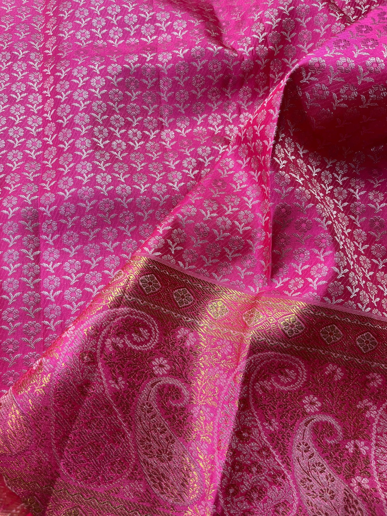 IVORY SILK PURE HANDLOOM KANJIVARAM SAREE