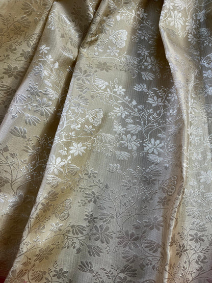 IVORY SILK PURE HANDLOOM KANJIVARAM SAREE