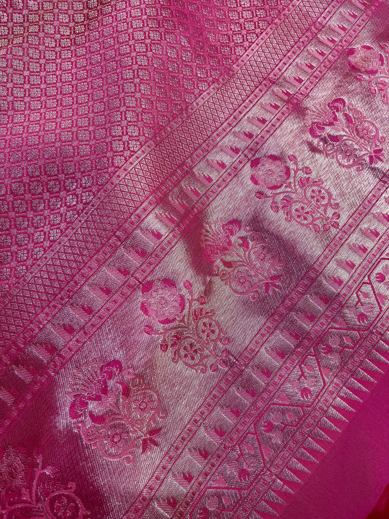 IVORY SILK PURE HANDLOOM KANJIVARAM SAREE
