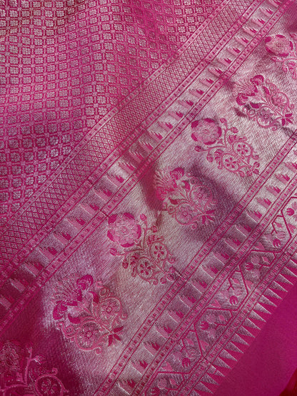 IVORY SILK PURE HANDLOOM KANJIVARAM SAREE