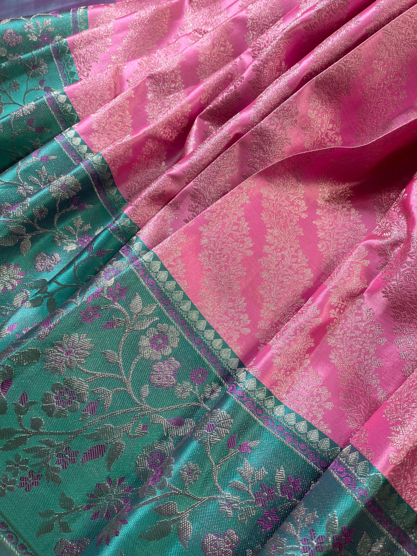 PINK SILK PURE HANDLOOM KANJIVARAM SAREE
