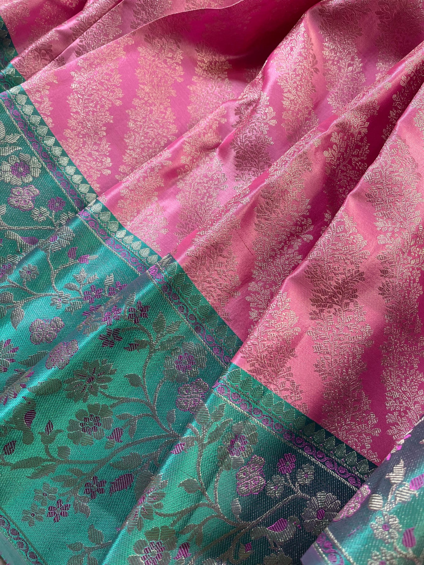 PINK SILK PURE HANDLOOM KANJIVARAM SAREE