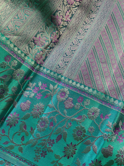 PINK SILK PURE HANDLOOM KANJIVARAM SAREE
