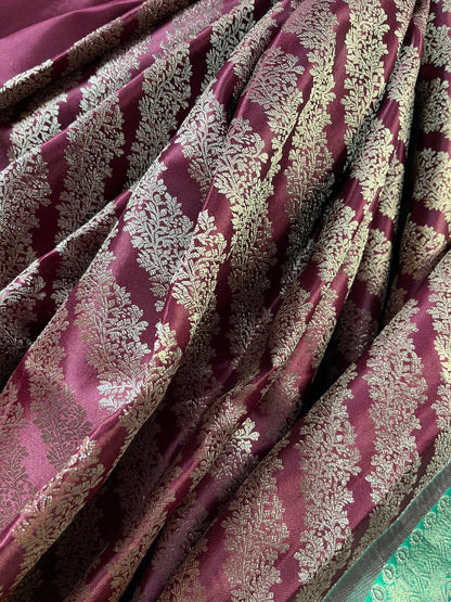 MAROON SILK PURE HANDLOOM KANJIVARAM SAREE