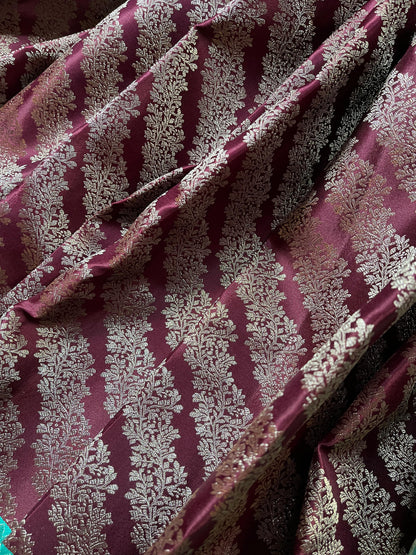 MAROON SILK PURE HANDLOOM KANJIVARAM SAREE