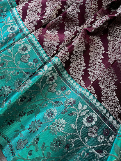 MAROON SILK PURE HANDLOOM KANJIVARAM SAREE