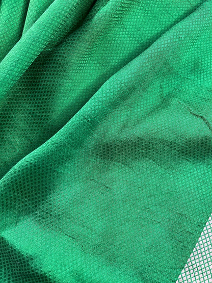 GREEN SATIN SILK PURE HANDLOOM BANARASI SAREE