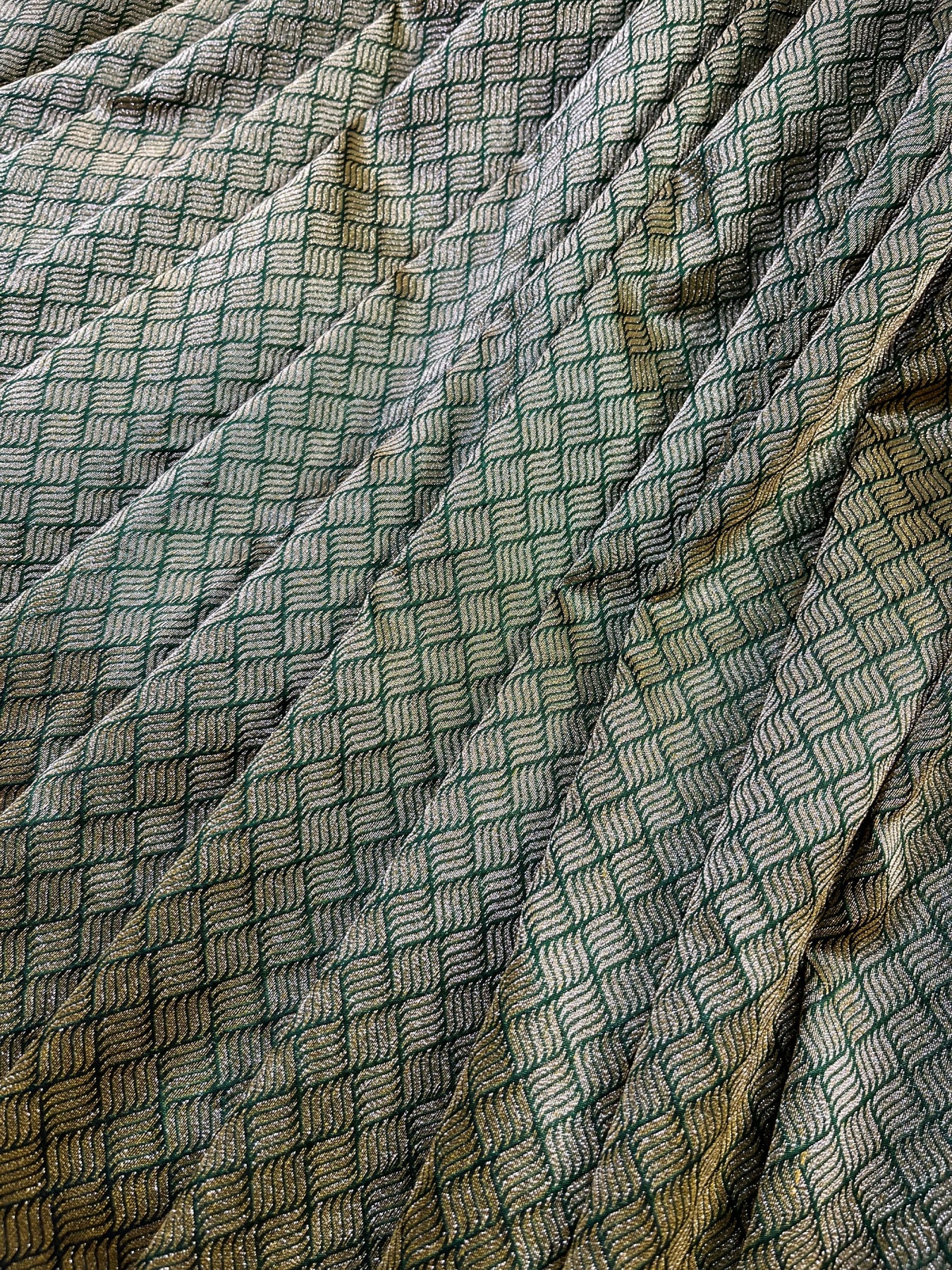 BOTTLE GREEN SILK PURE HANDLOOM BANARASI SAREE
