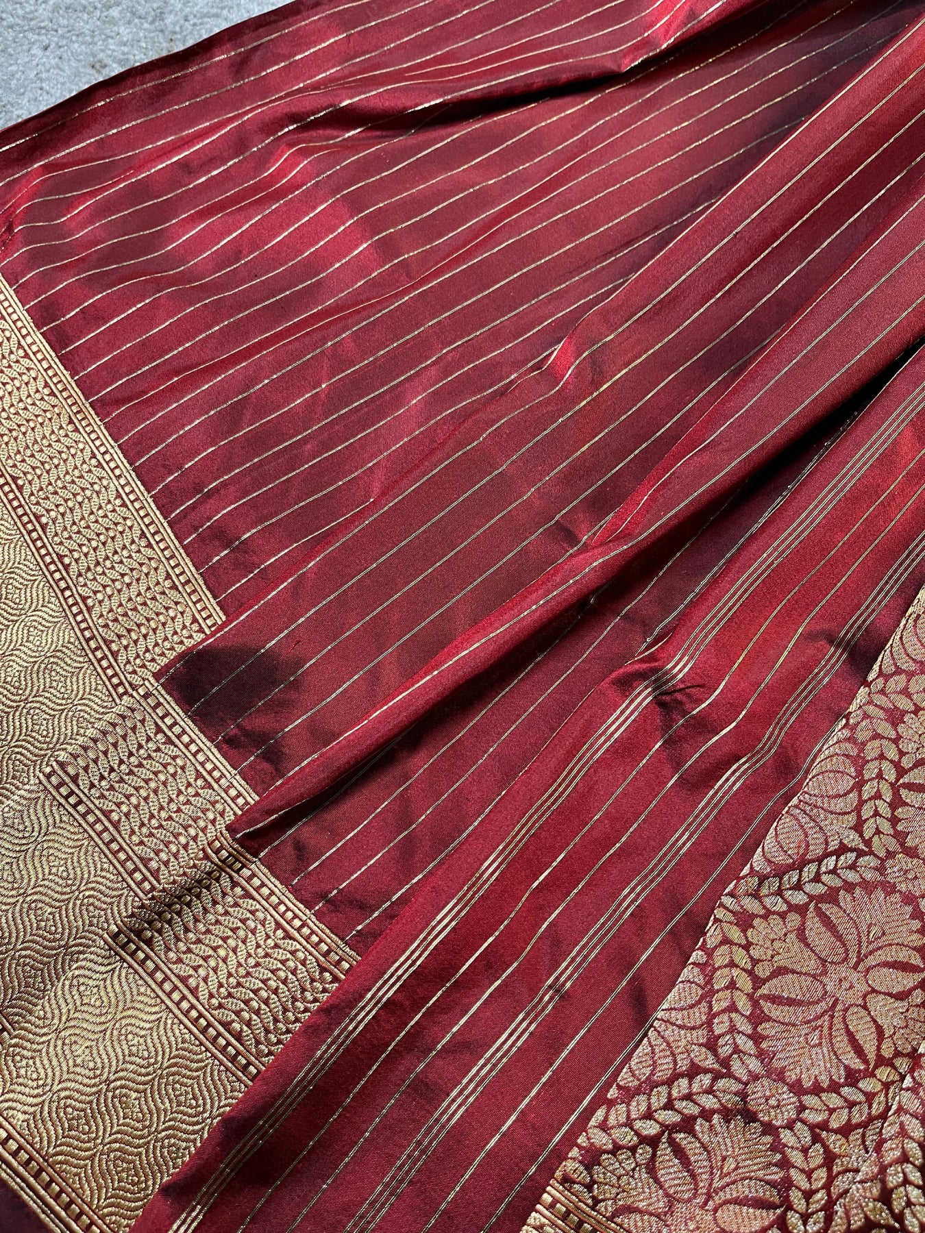 MAROON SILK PURE HANDLOOM BANARASI SAREE