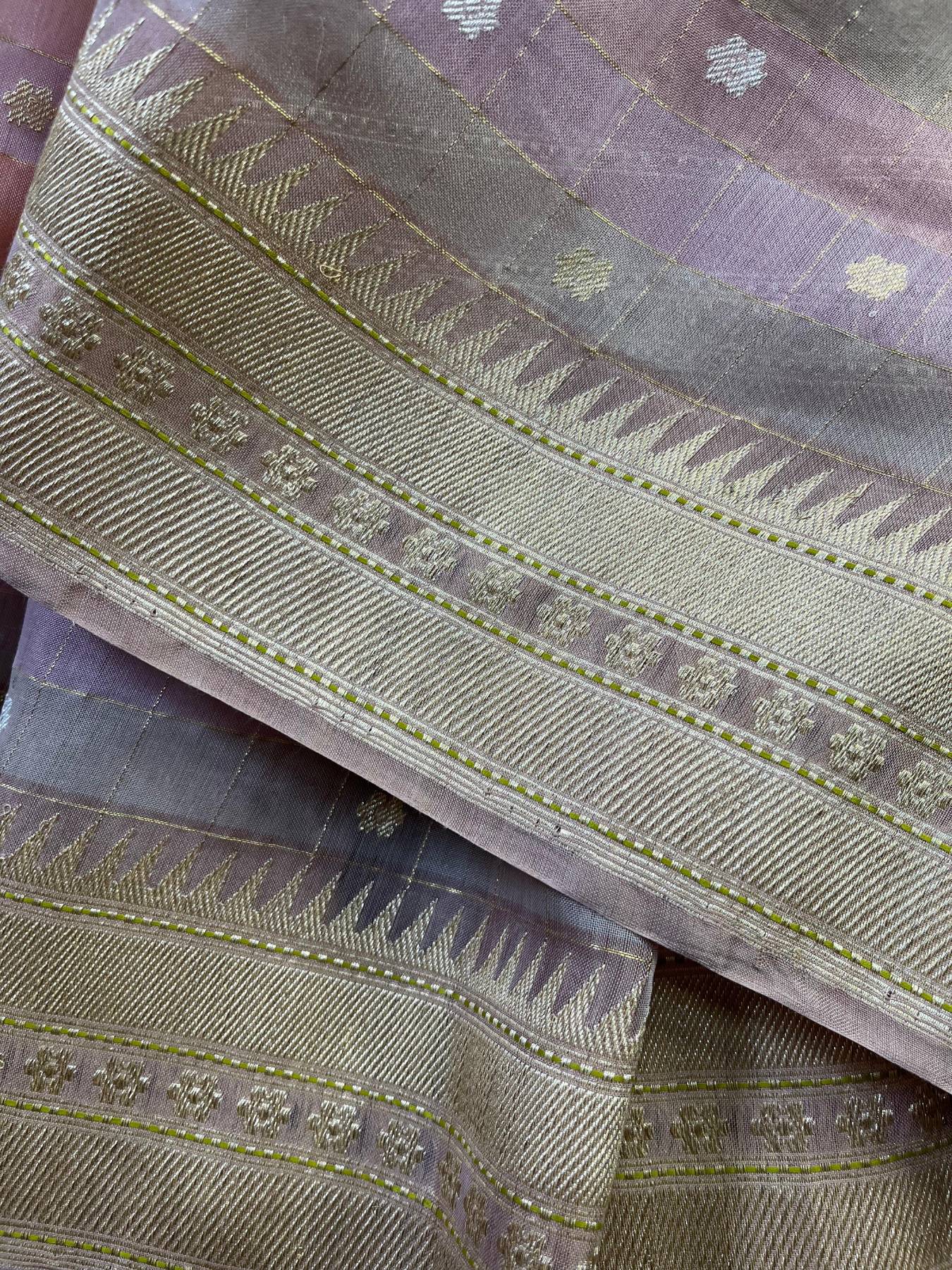 KORA COTTON PURE HANDLOOM RANGCART BANARASI SAREE