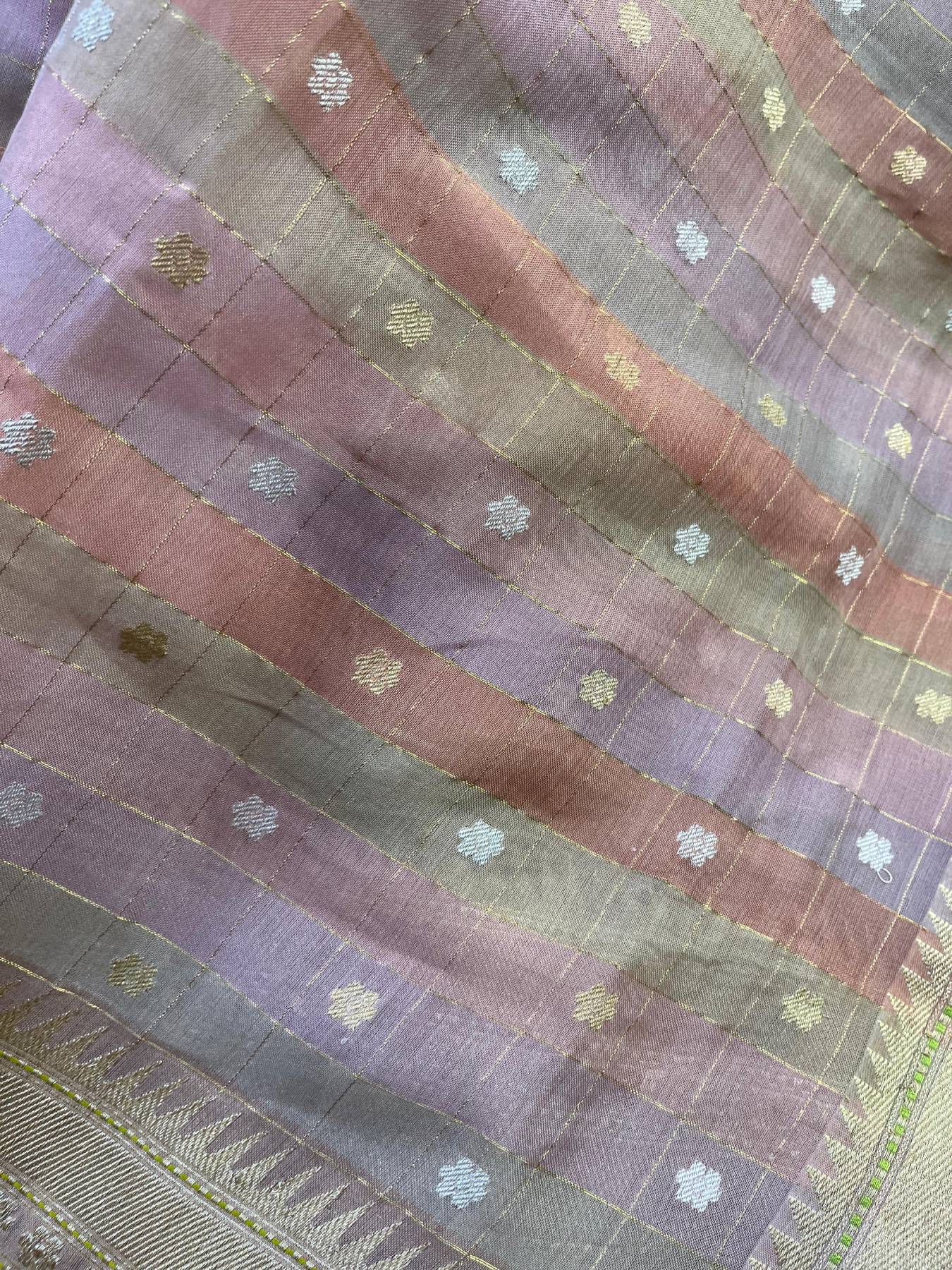 KORA COTTON PURE HANDLOOM RANGCART BANARASI SAREE
