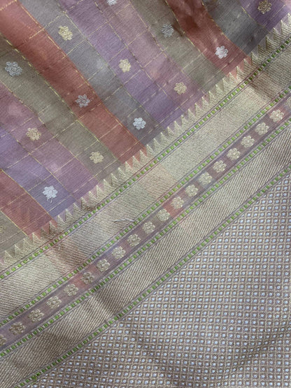 KORA COTTON PURE HANDLOOM RANGCART BANARASI SAREE