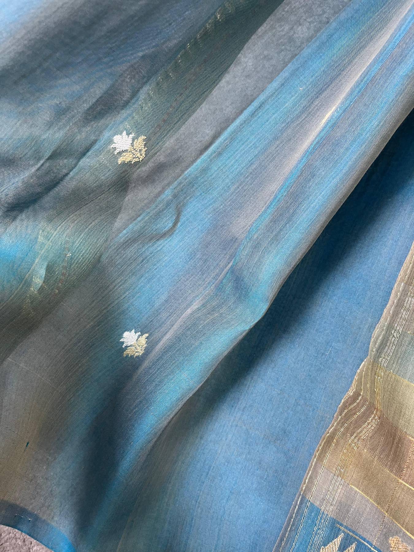 KORA COTTON PURE HANDLOOM RANGCART BANARASI SAREE