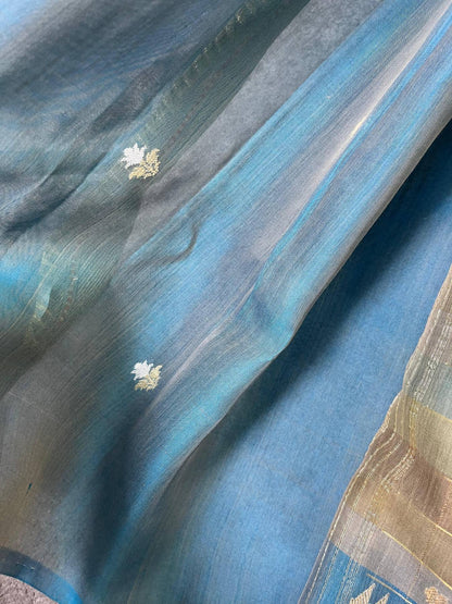 KORA COTTON PURE HANDLOOM RANGCART BANARASI SAREE