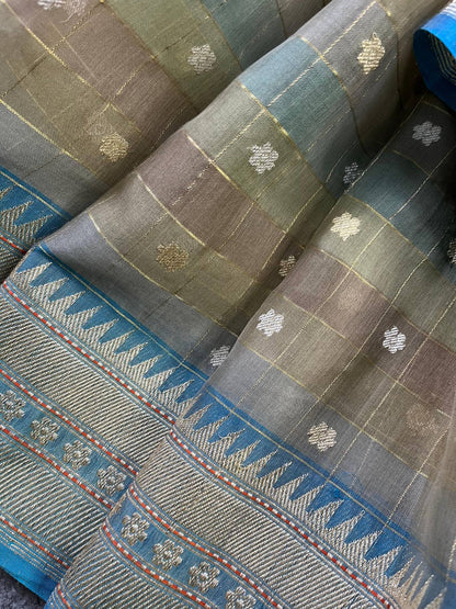 KORA COTTON PURE HANDLOOM RANGCART BANARASI SAREE