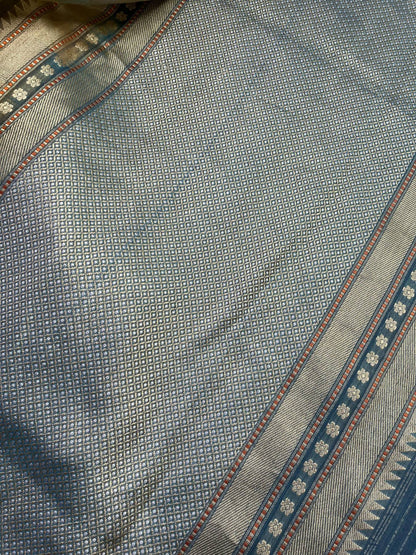 KORA COTTON PURE HANDLOOM RANGCART BANARASI SAREE