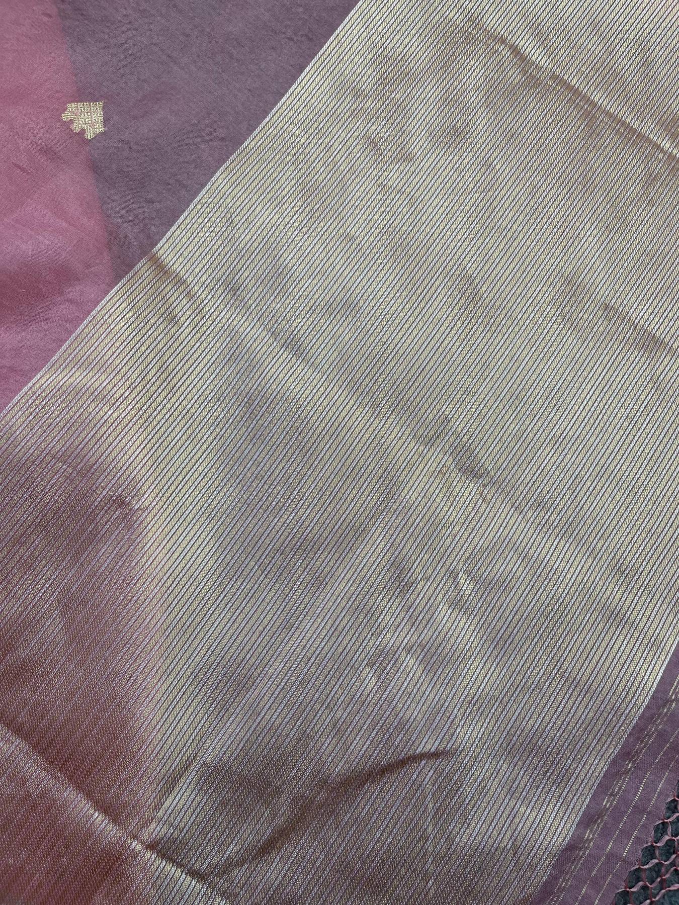 PINK KORA PURE HANDLOOM BANARASI SAREE