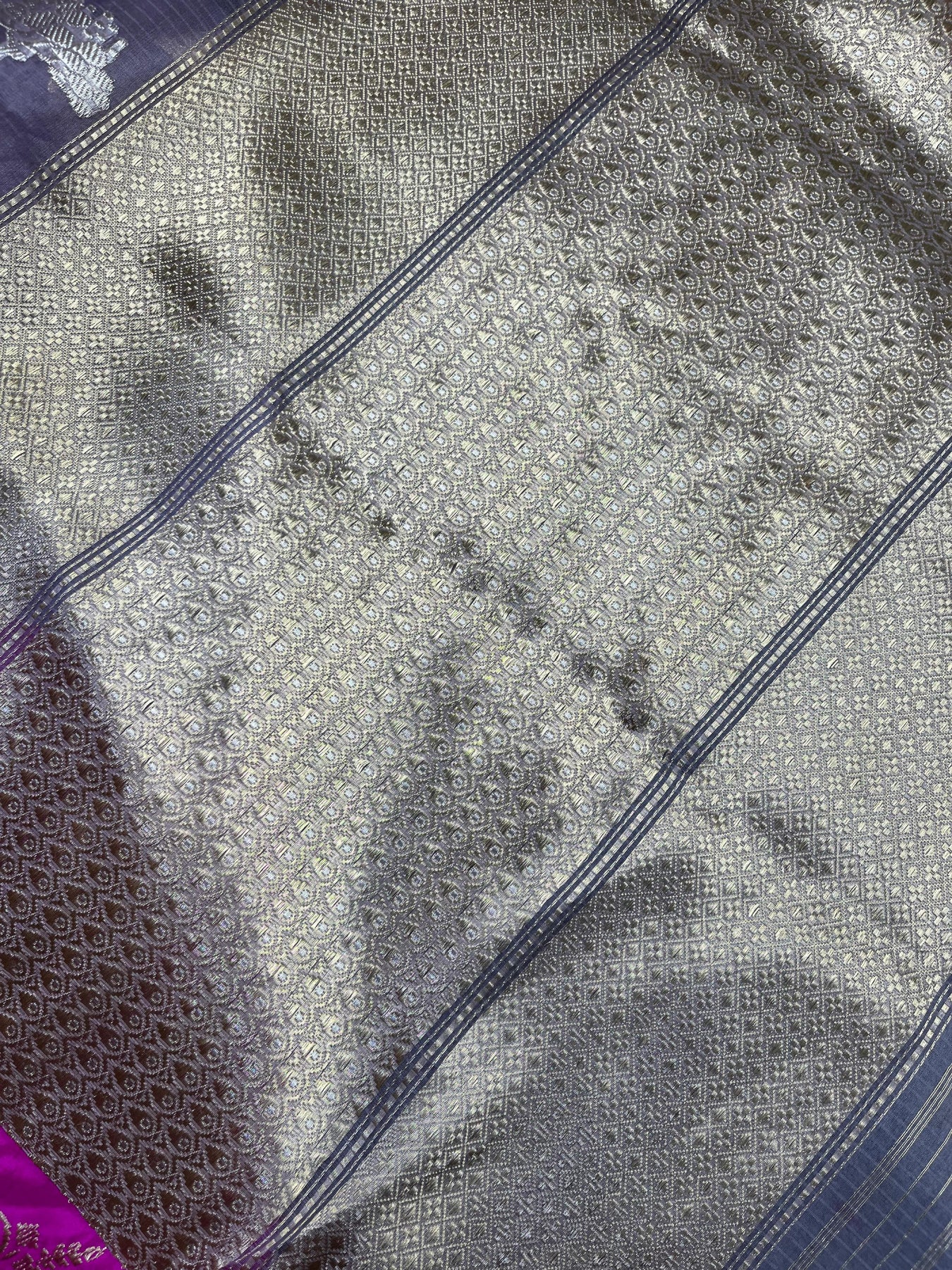 LILAC MAUVE KORA PURE HANDLOOM BANARASI SAREE