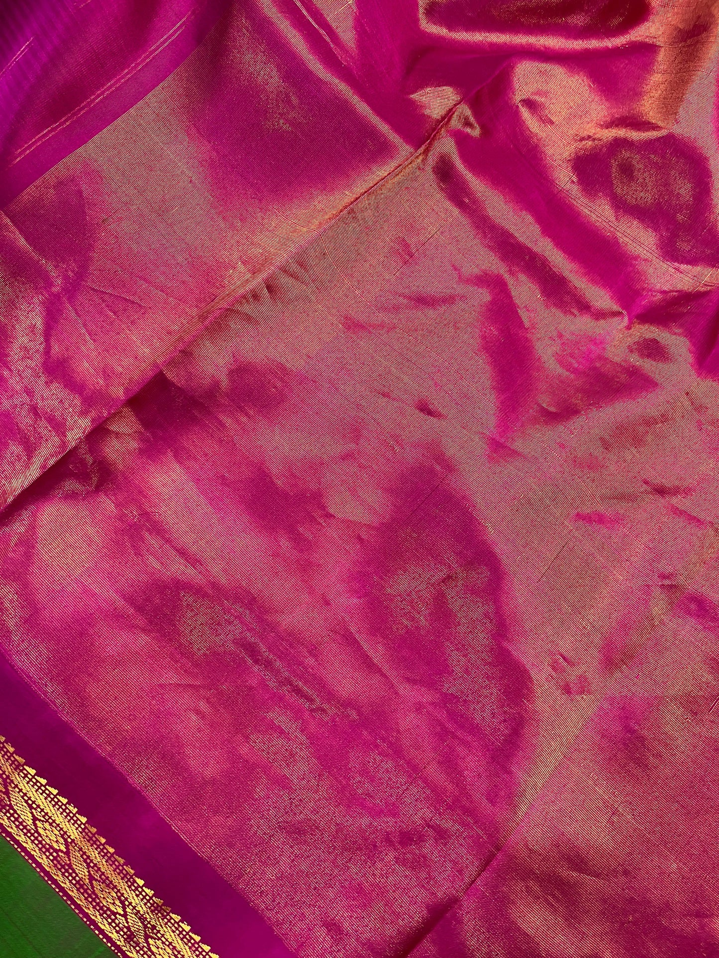 TURQUOISE SILK PURE HANDLOOM GADWAL SAREE