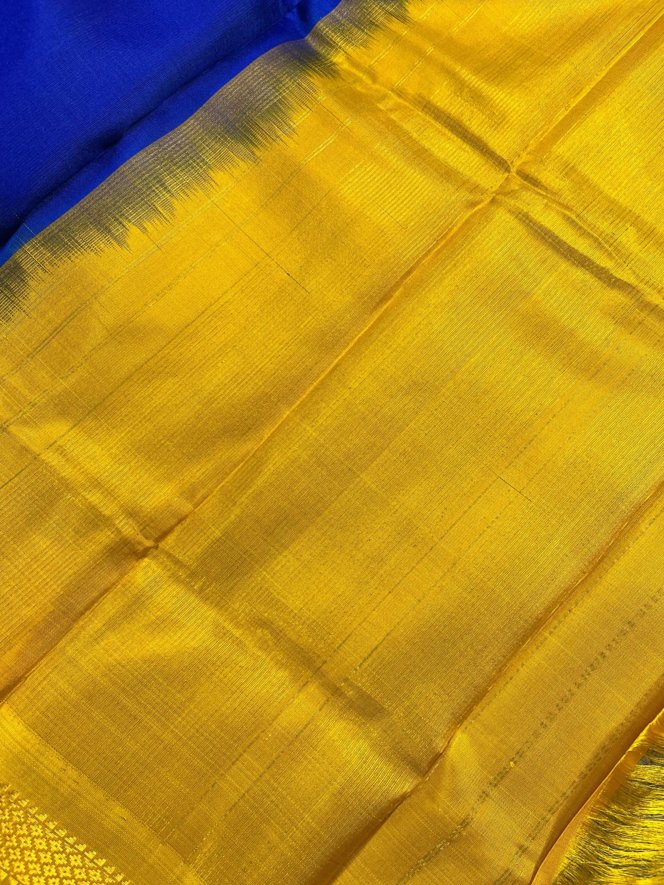 BLUE SILK PURE HANDLOOM GADWAL DUPATTA
