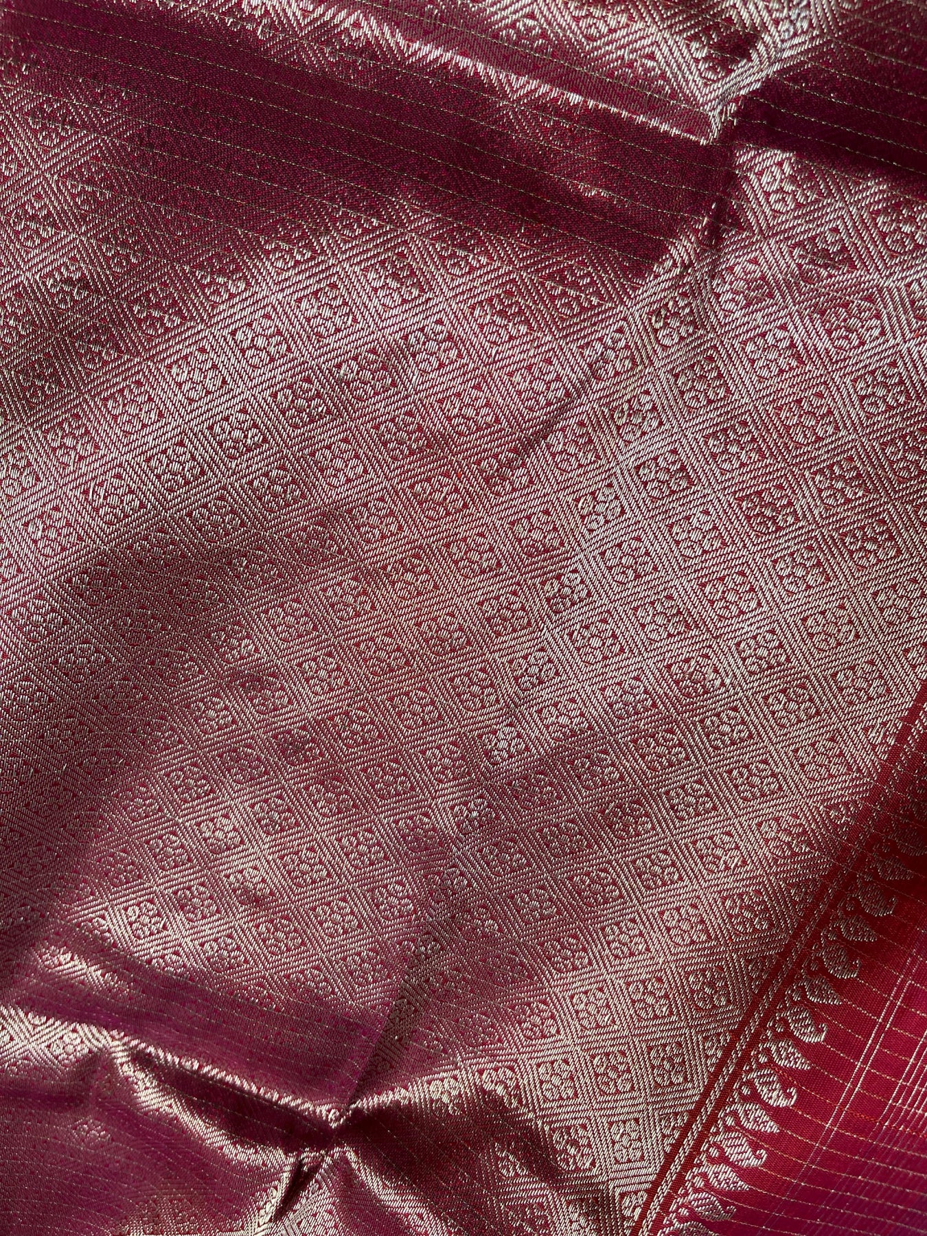 PINK SILK PURE HANDLOOM GADWAL DUPATTA