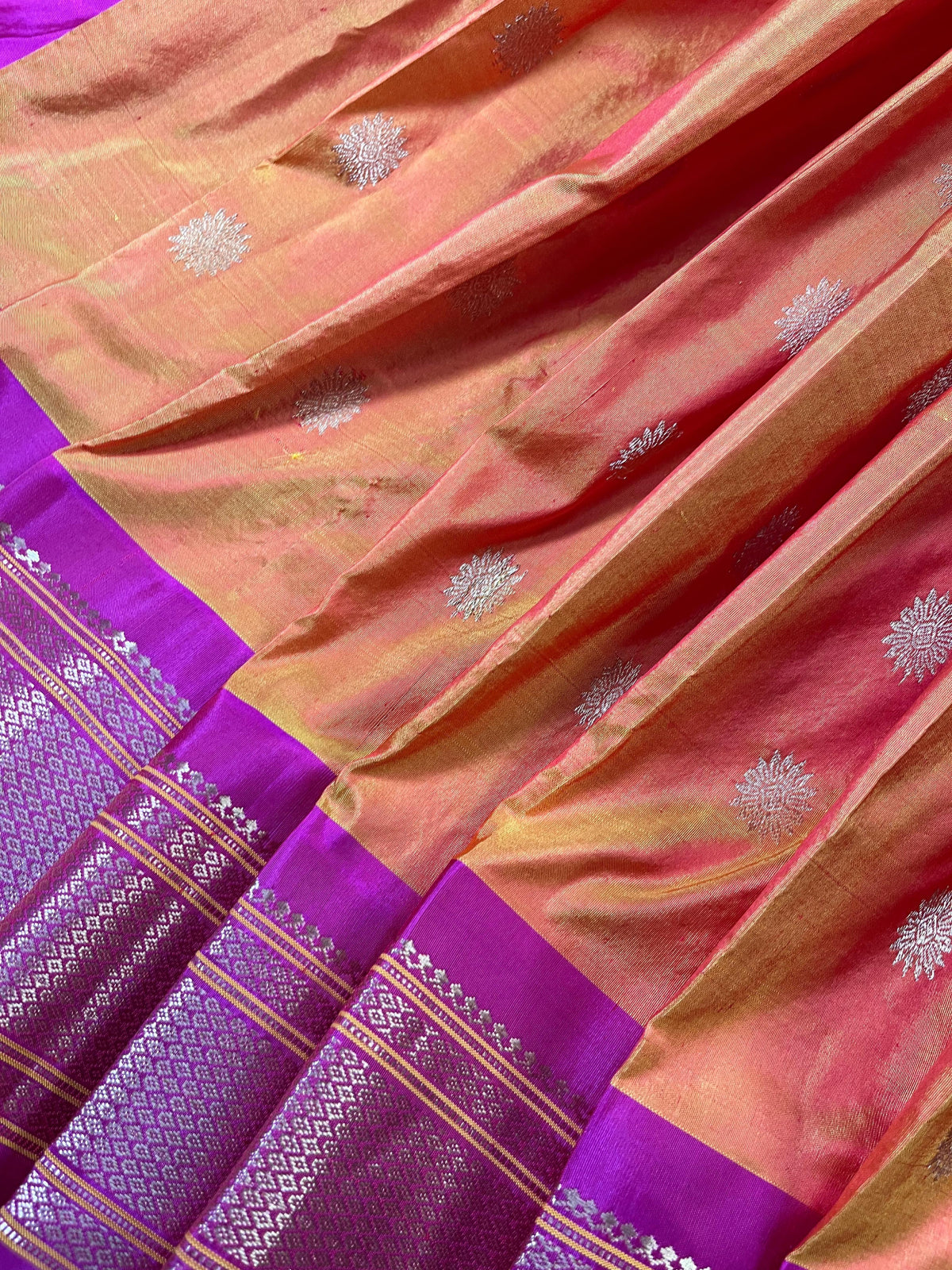 ORANGE PURE SILK HANDLOOM PAITHANI SAREE