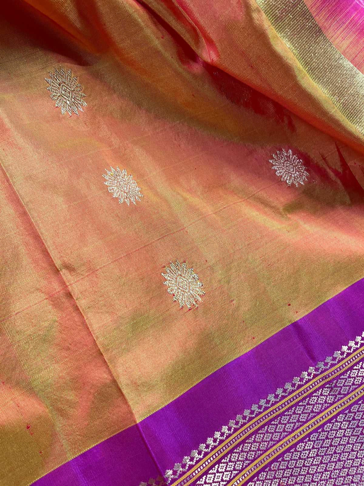 ORANGE PURE SILK HANDLOOM PAITHANI SAREE