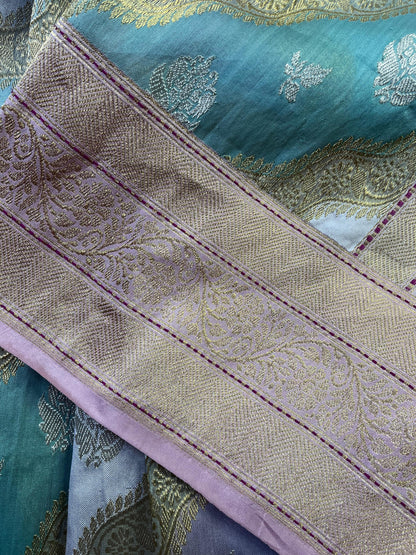 PASTEL SHADE PURE HANDLOOM RANGKART BANARASI SAREE