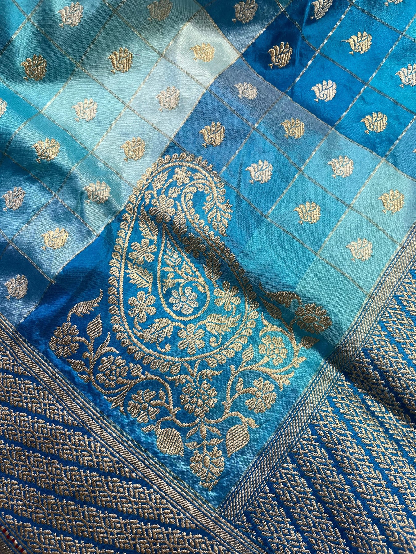 BLUE IK TARA SILK PURE HANDLOOM BANARASI SAREE