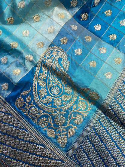 BLUE IK TARA SILK PURE HANDLOOM BANARASI SAREE