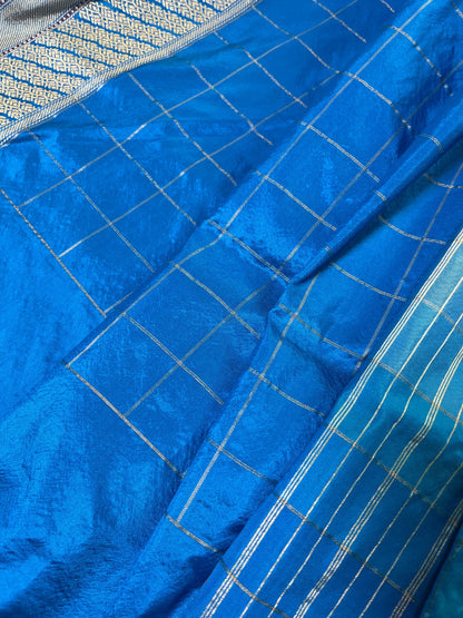 BLUE IK TARA SILK PURE HANDLOOM BANARASI SAREE